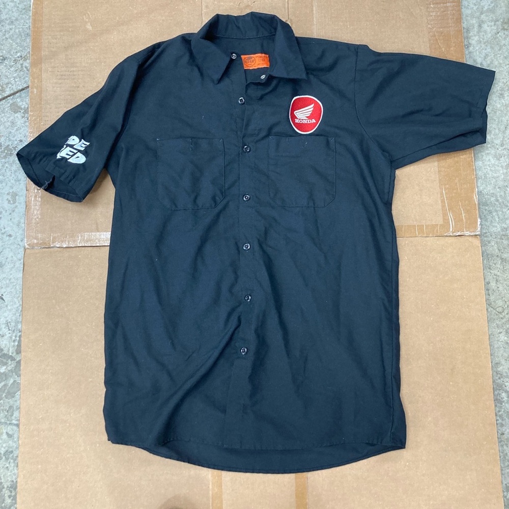 Honda ride, red shop shirt size medium
